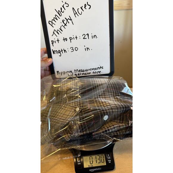 Ralph Lauren L "Blake" 100% Cotton Long Sleeve Button Down Polo Plaid Very Nice - Picture 9 of 9